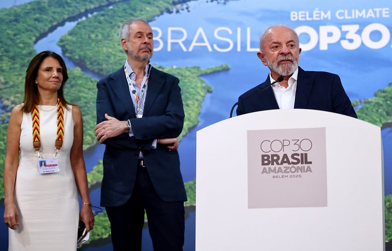 Brasiliens præsident Luiz Inacio Lula da Silva på COP30