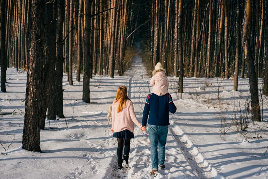 En familietur om vinteren