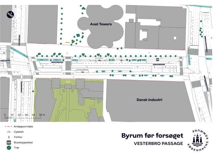 Kort over vesterbro passage