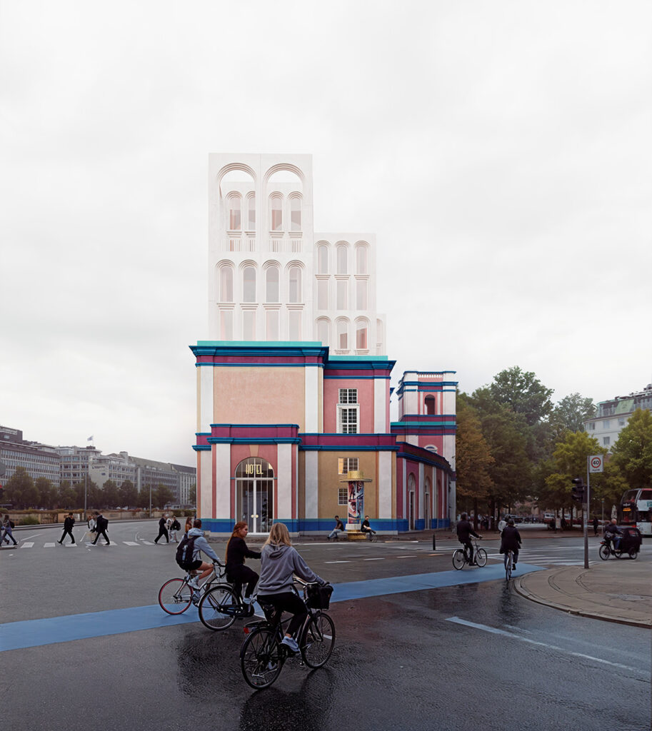 Visualisering, der viser muligt fremtidigt byggeri, Illustration: Cobe