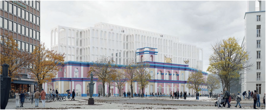 Visualisering, der viser muligt fremtidigt byggeri, Illustration: Cobe