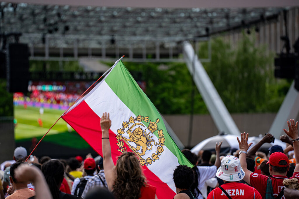 Iransk flag ved World Cup fanbegivenhed