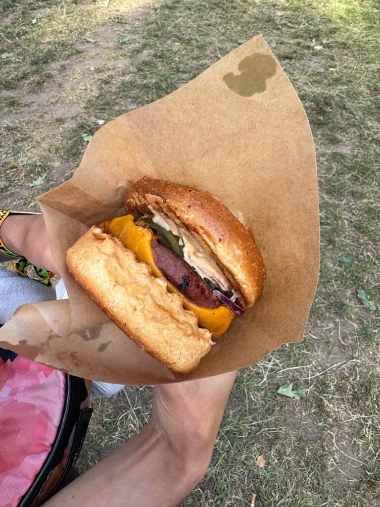 Vegetarburger fra Burger Baren på Roskilde Festival