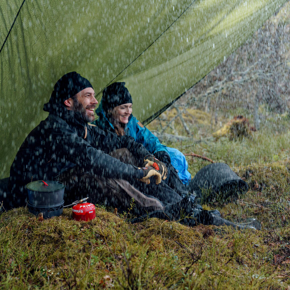 Friluftsland - udstyr til læ for regn