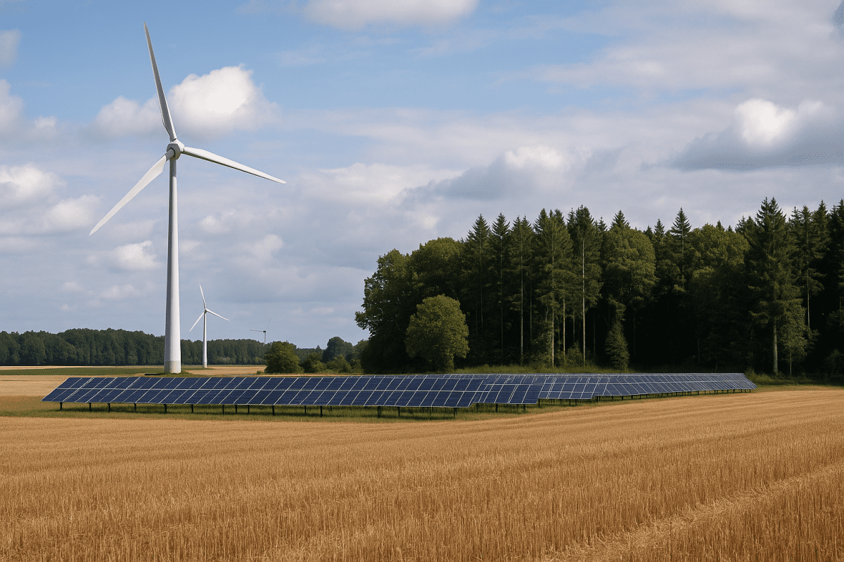 Solceller og vindmøller
