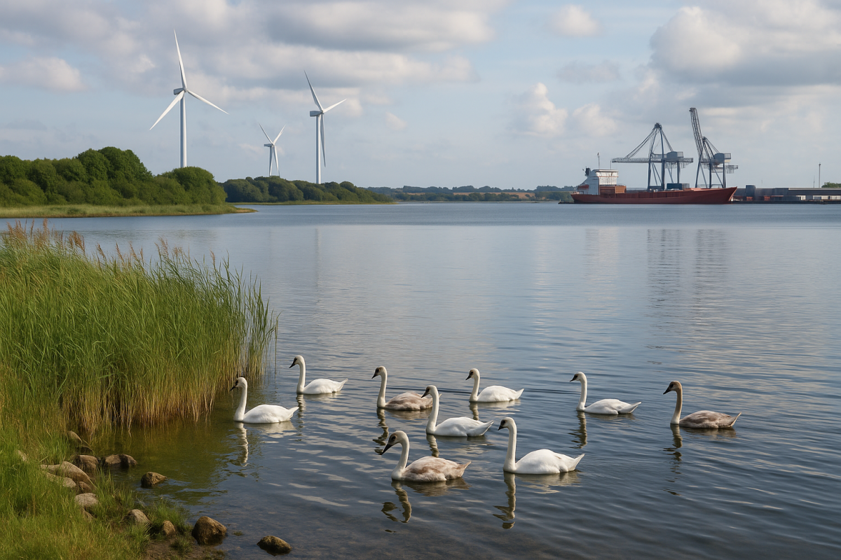 Havn i baggrund + natur