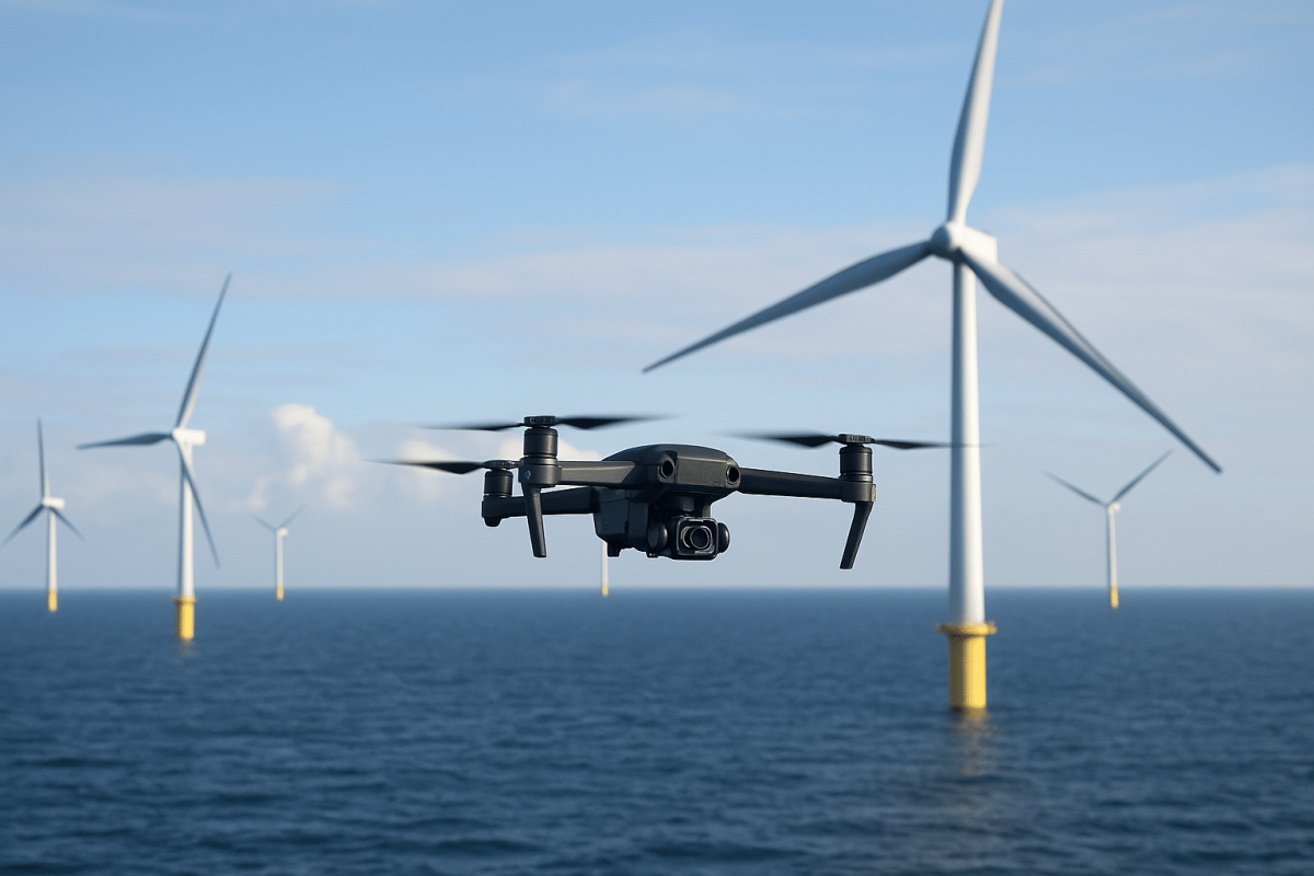 Droneflyvning ved vindmøller