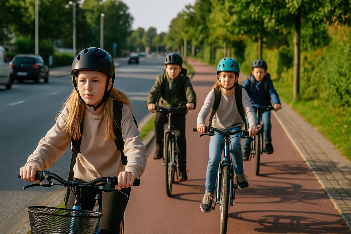 Børn der cykler