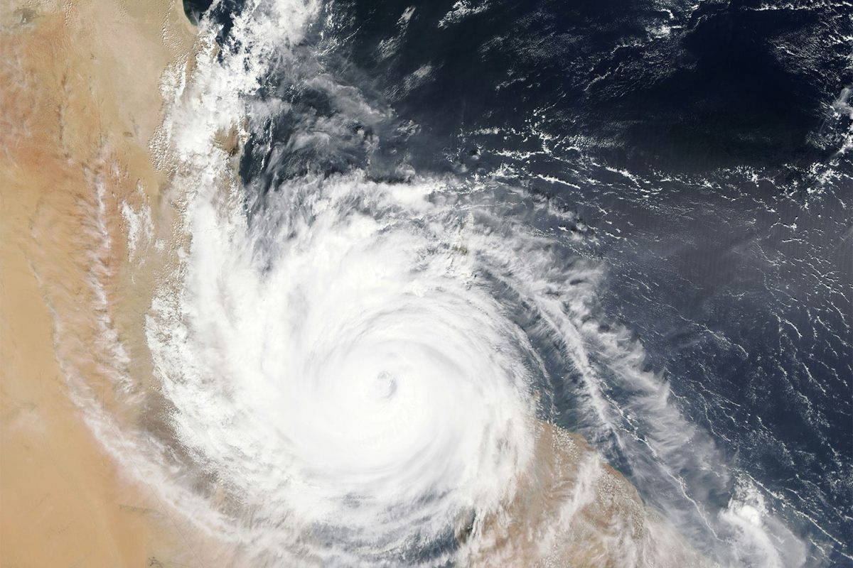Orkan sattelitbillede