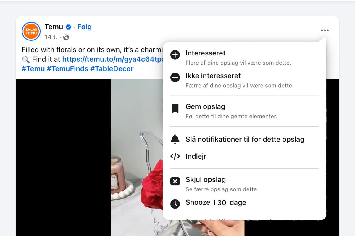 Ikke interesseret i temu og shein